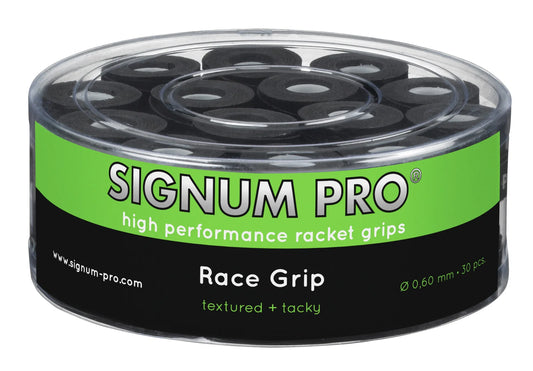 Signum Pro Race Grip Jar Black Overgrip 30 Pack