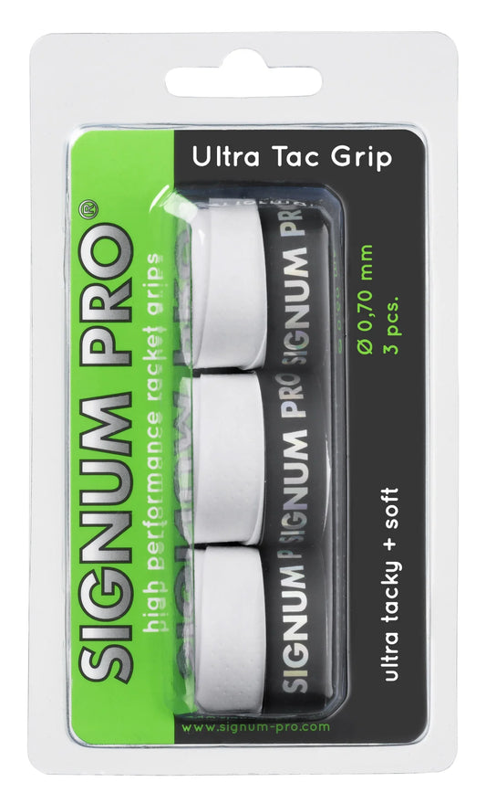Signum Pro Ultra Tac White Overgrip 3 Pack