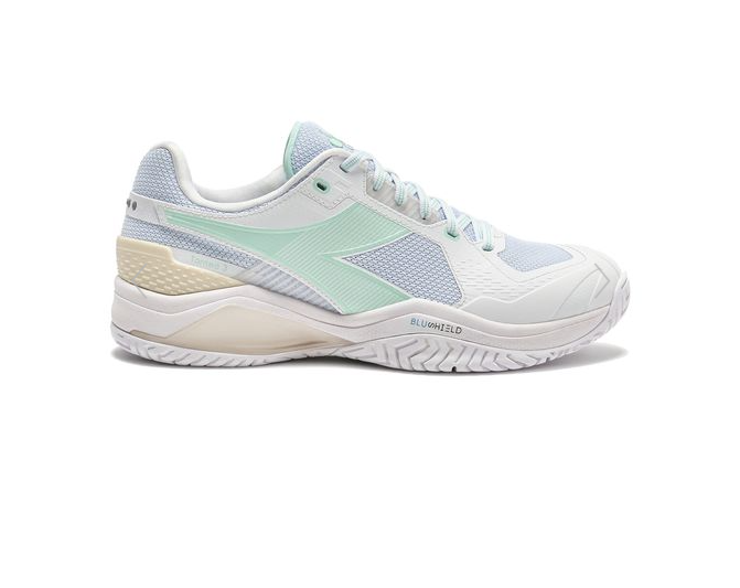 Diadora Blushield Torneo 3 AG Womens Tennis Shoe (White/Bay)